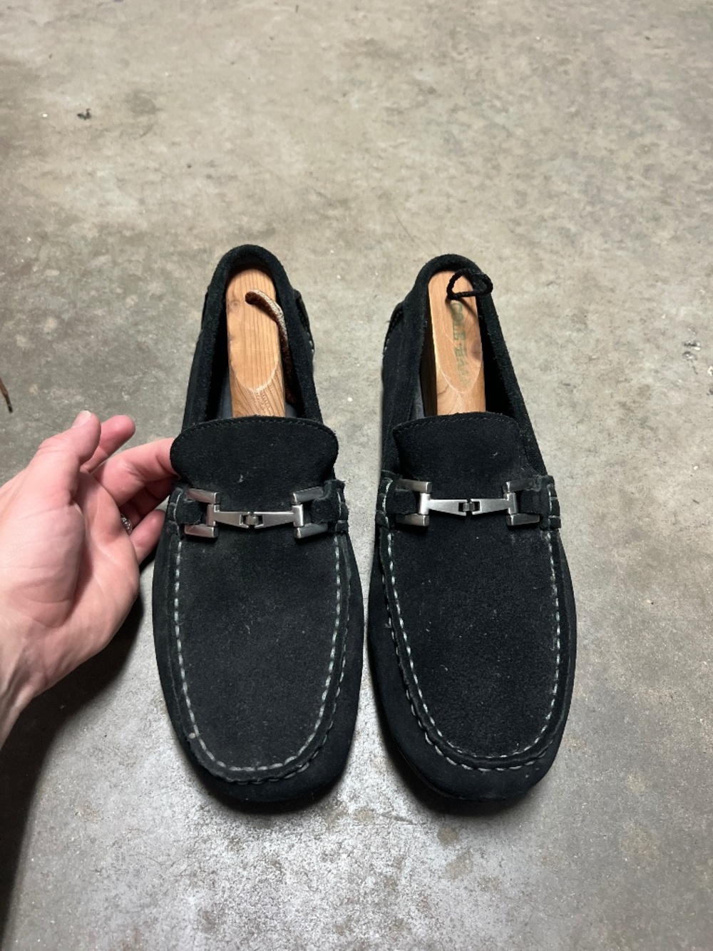 Alfani Black Suede Loafers